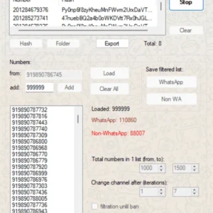 WhatsApp Contact filter software